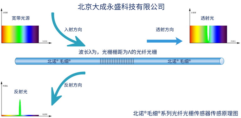 光纖光柵傳感原理示意圖